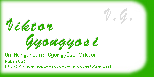 viktor gyongyosi business card